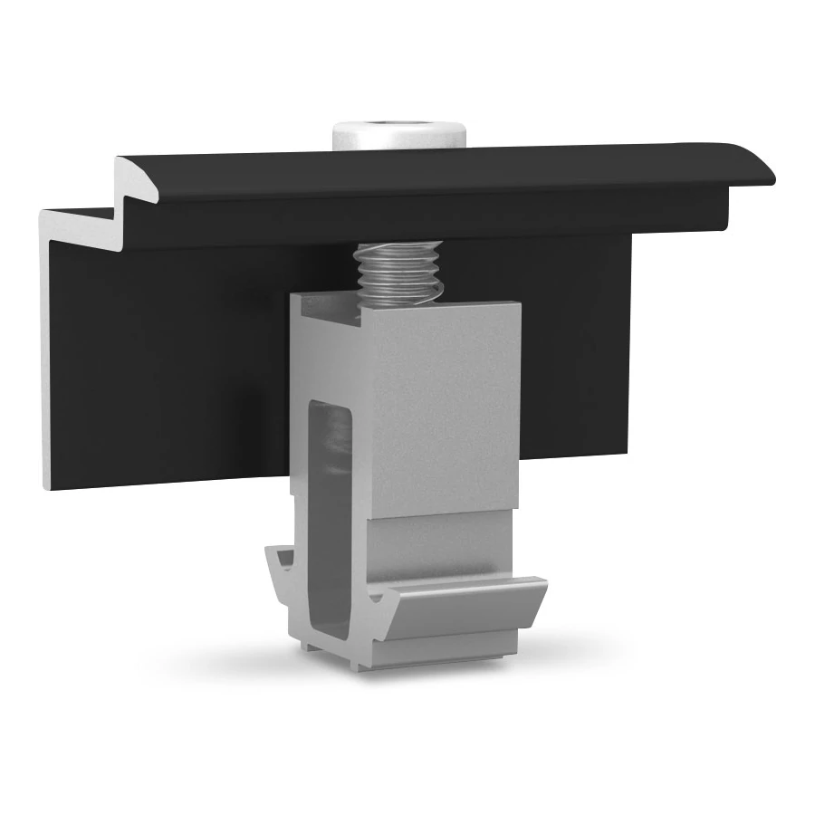 K2 2002610 MiniClamp End Klemme 30-50 mm, Schwarz eloxiert