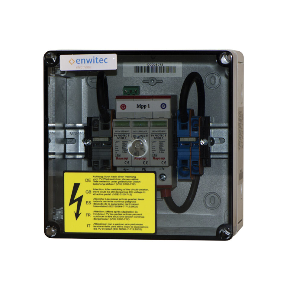 enwitec 10012868 Generatoranschlusskasten 1 MPPT 1-2 Stränge SPD Typ 1/2