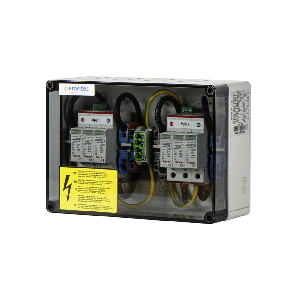 enwitec 10013288 Generatoranschlusskasten 2 MPPT 1-2 Stränge SPD Typ 2