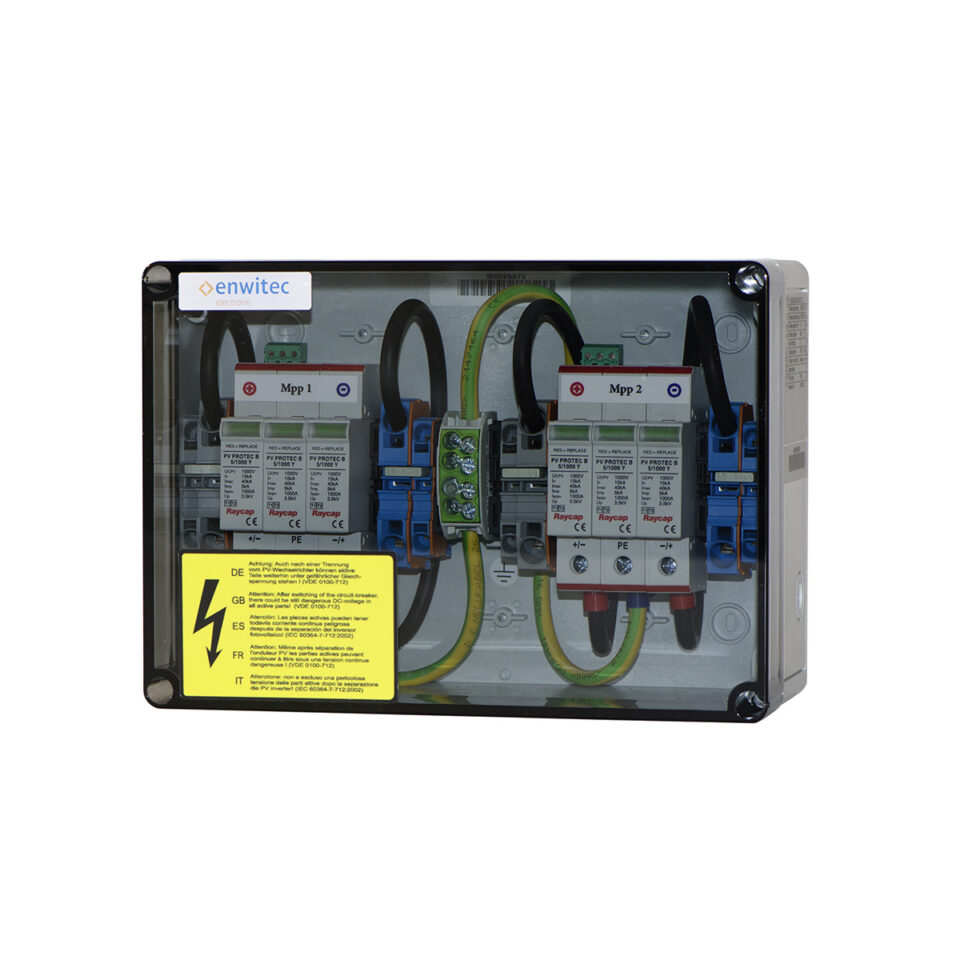 enwitec 10014320 Generatoranschlusskasten 2 MPPT 1-2 Stränge SPD Typ 1/2