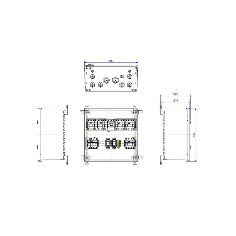 enwitec 10012775 Generatoranschlusskasten 1 MPPT 9-12 Stränge SPD Typ 2
