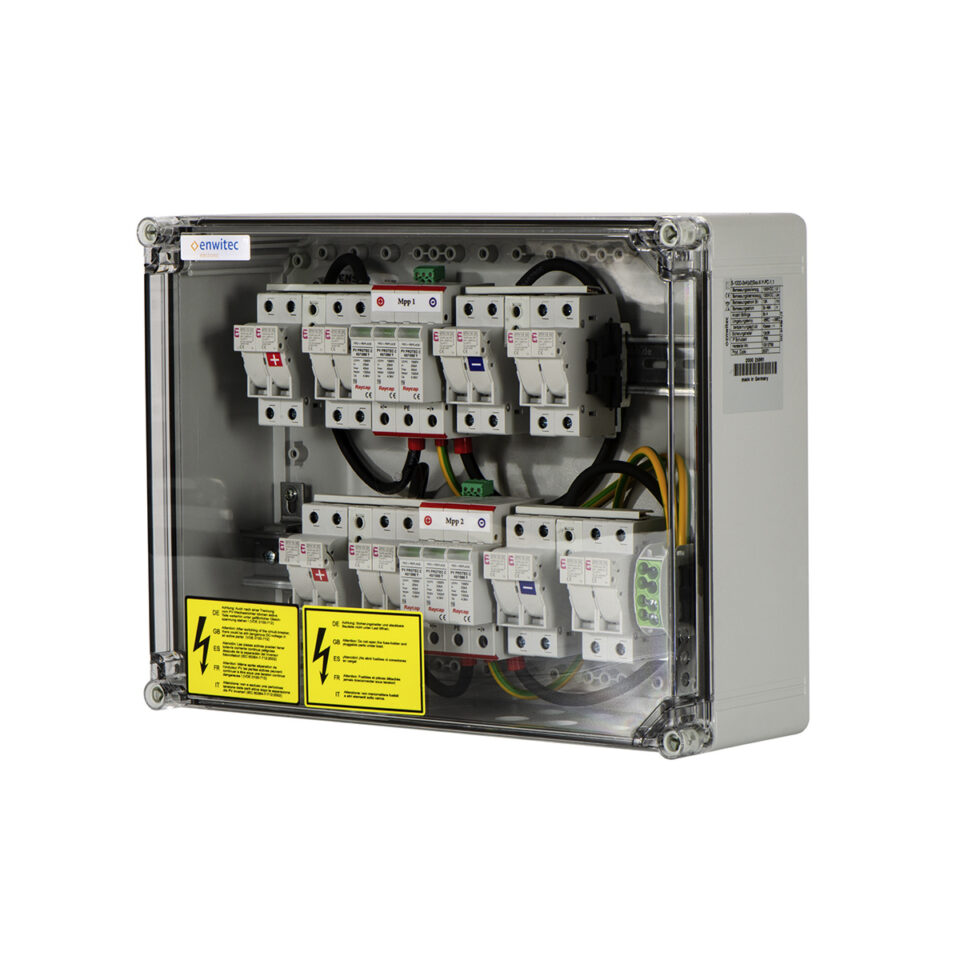 enwitec 10012769 Generatoranschlusskasten 2 MPPT 3-4 Stränge SPD Typ 2