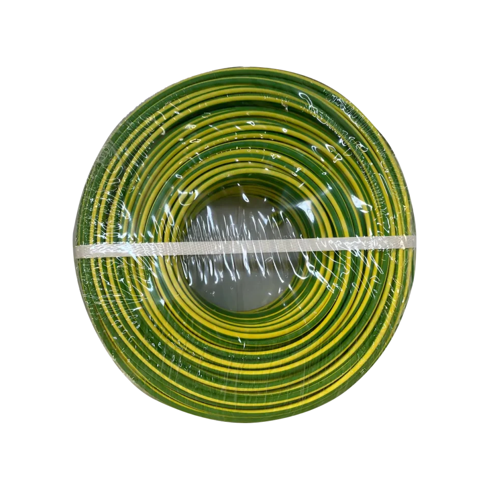 1 × 6 mm² H07Z1-K Grün/Gelb Verzinnt und UV-beständig - B2CA 100 Meter