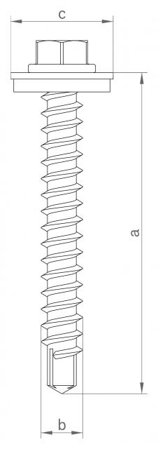 novotegra 03-001475 Befestigungsschraube Dachschalung Holz 6,5 x 50 E16 – Bild 2
