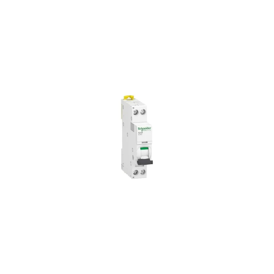 Schneider Electric A9P52620 (MCB) Acti9 iC40 - 1P+N - C20 - 4500A (IEC/EN 60898-1) - 6kA (IEC/EN 60947-2)